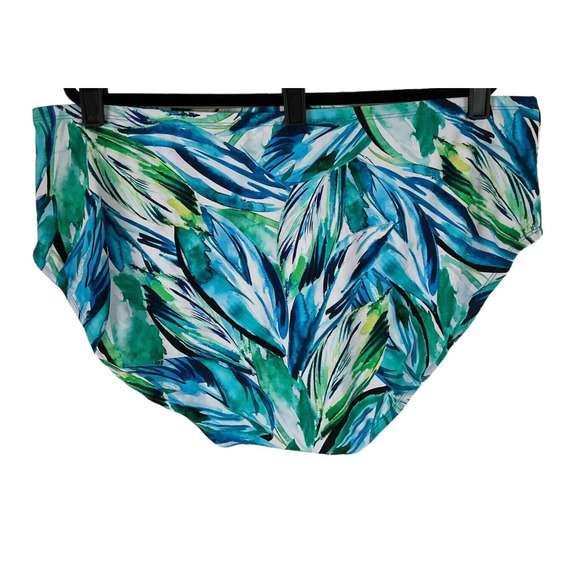 Terra & Sky Women's Plus Size 3X 24W-26W Blue Multi High Waist Swim Bottom - Picture 8 of 9